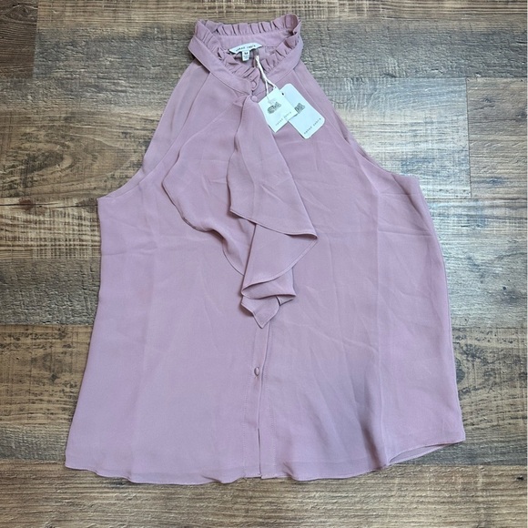 New! Naked Zebra Halter Ruffle Top Size Medium - Picture 3 of 7